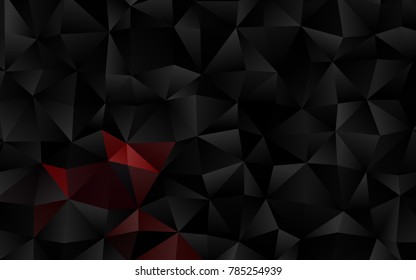 Light Red vector abstract polygonal pattern. Shining illustration, which consist of triangles. The polygonal design can be used for your web site.