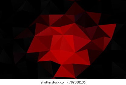 Light Red vector abstract polygonal background. Colorful abstract illustration with gradient. The best triangular design for your business.