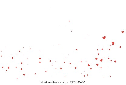 Light red vector abstract small hearts on white background. Template for valentine day with sweet, romantic concept. Amazing pattern for your design, banner, leaflet.