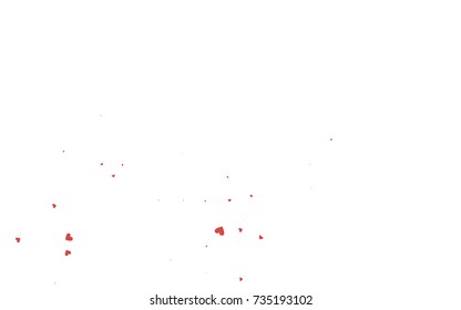 Light red vector abstract small hearts on white background. Template for valentine day with sweet, romantic concept. Amazing pattern for your design, banner, leaflet.