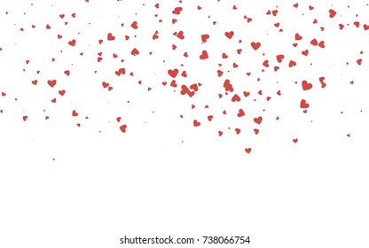 Light red vector abstract small hearts on white background. Template for valentine day with sweet, romantic concept. Amazing pattern for your design, banner, leaflet.