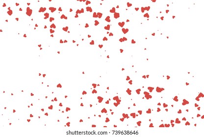 Light red vector abstract small hearts on white background. Template for valentine day with sweet, romantic concept. Amazing pattern for your design, banner, leaflet.