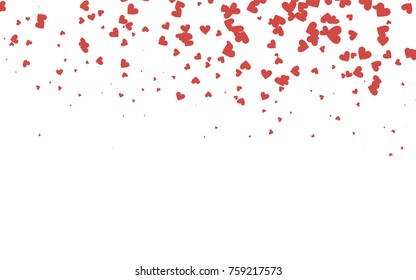 Light red vector abstract small hearts on white background. Template for valentine day with sweet, romantic concept. Amazing pattern for your design, banner, leaflet.