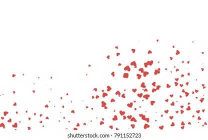 Light red vector abstract small hearts on white background. Template for valentine day with sweet, romantic concept. Amazing pattern for your design, banner, leaflet.