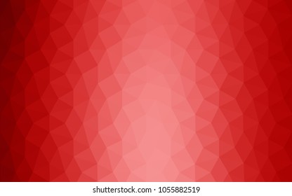 Light Red vector abstract textured polygonal background. Blurry triangle design. Pattern can be used for background.