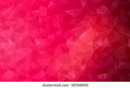 Light Red vector abstract textured polygonal background. Blurry triangle design. Pattern can be used for background.