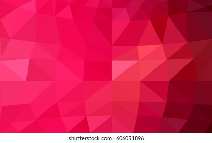 Light Red vector abstract textured polygonal background. Blurry triangle design. Pattern can be used for background.