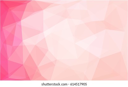 Light Red vector abstract textured polygonal background. Blurry triangle design. Pattern can be used for background.