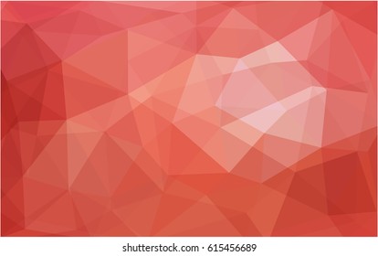Light Red vector abstract textured polygonal background. Blurry triangle design. Pattern can be used for background.