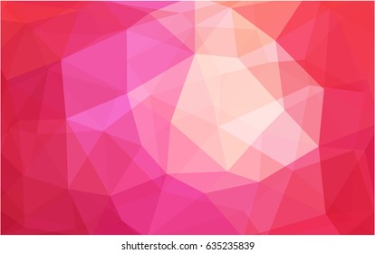 Light Red vector abstract textured polygonal background. Blurry triangle design. Pattern can be used for background.