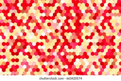 Light Red vector abstract textured polygonal background. Brand-new blurry hexagonal design. Pattern can be used for background.