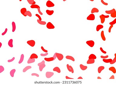 Fondo vectorial rojo claro con formas abstractas. Ilustración simple y colorida con formas abstractas de gradiente. Diseño elegante para tapices.