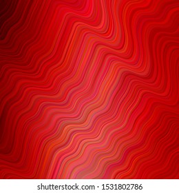 Light Red vector backdrop with bent lines. Creative illustration in halftone style with gradient. The best colorful design for your business.
