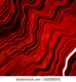 Light Red vector backdrop with bent lines. Illustration in abstract style with gradient curved.  Design for your business promotion.