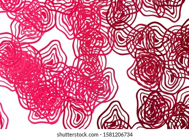 Light Red vector backdrop with bent lines. Colorful illustration in abstract style with gradient. A new texture for your  ad, booklets, leaflets.