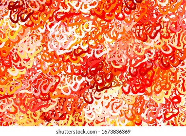 Light Red vector backdrop with bent lines. Colorful geometric sample with gradient lines.  A completely new template for your design.