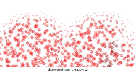 Light red vector backdrop with chaotic shapes. Illustration with colorful shapes in abstract style. Simple illustration for your web site.