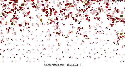 Light red vector backdrop with chaotic shapes. Modern abstract illustration with gradient random forms. Background for cell phones.