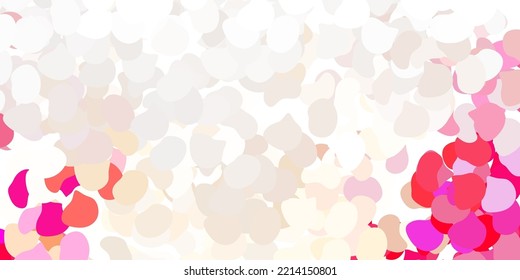 Light red vector backdrop with chaotic shapes. Illustration with colorful shapes in abstract style. Smart design for your business.