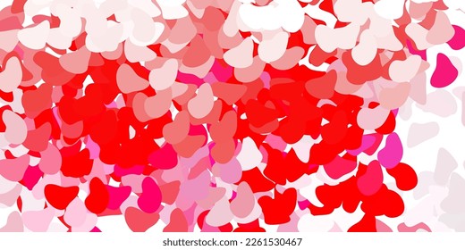 Light red vector backdrop with chaotic shapes. Modern abstract illustration with gradient random forms. Smart design for your business.