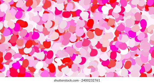 Light red vector backdrop with chaotic shapes. Illustration with colorful shapes in abstract style. Background for cell phones.