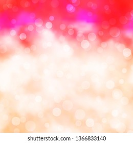 Light Red vector backdrop with circles. Abstract decorative design in gradient style with bubbles. Pattern for booklets, leaflets.