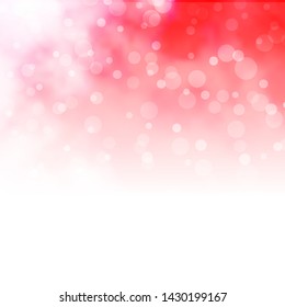 Light Red vector backdrop with circles. Colorful illustration with gradient dots in nature style. Pattern for booklets, leaflets.