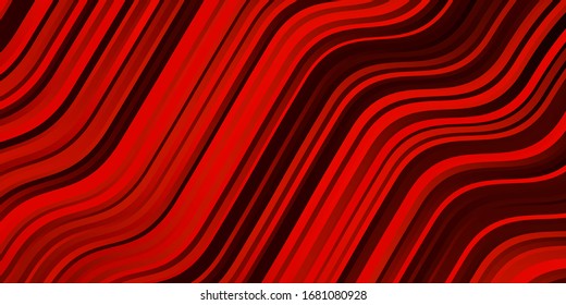 Light Red vector backdrop with circular arc. Bright sample with colorful bent lines, shapes. Best design for your ad, poster, banner.