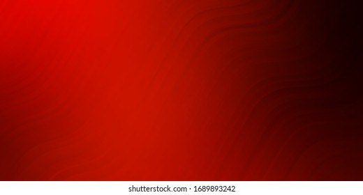 Light Red vector backdrop with circular arc. Bright sample with colorful bent lines, shapes. Best design for your ad, poster, banner.