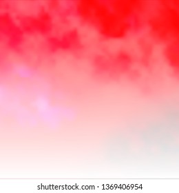Light Red vector backdrop with cumulus. Colorful illustration with abstract gradient clouds. Pattern for your booklets, leaflets.