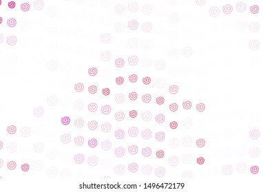 Light Red vector backdrop with curved lines. Colorful illustration in abstract style with gradient. Elegant pattern for a brand book.
