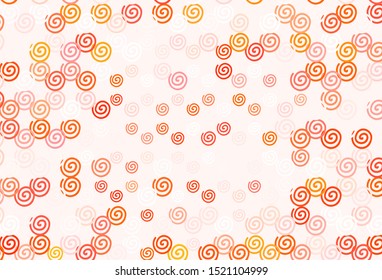 Light Red vector backdrop with curved lines. Colorful illustration in abstract style with gradient. Pattern for your business design.