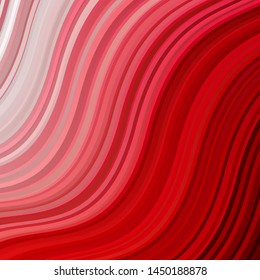 Light Red vector backdrop with curves. Illustration in halftone style with gradient curves. Pattern for websites, landing pages.