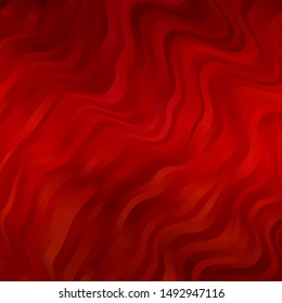 Light Red vector backdrop with curves. Colorful illustration in abstract style with bent lines. Design for your business promotion.