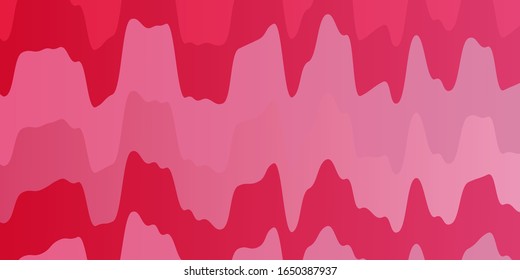 Light Red vector backdrop with curves. Colorful abstract illustration with gradient curves. Template for cellphones.