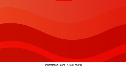 Light Red vector backdrop with curves. Abstract illustration with gradient bows. Pattern for websites, landing pages.