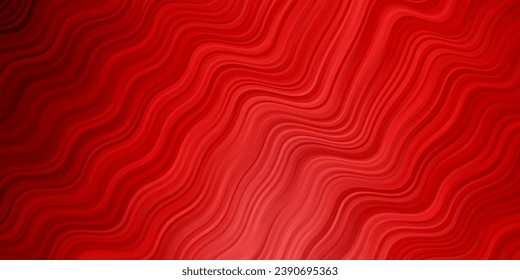 Light Red vector backdrop with curves. Colorful illustration, which consists of curves. Template for cellphones.