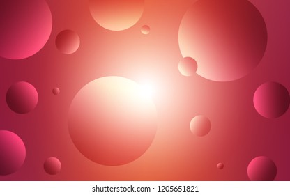 Light Red vector backdrop with dots. Abstract illustration with colored bubbles in nature style. Pattern can be used for beautiful websites.