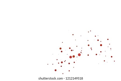 Light Red vector backdrop with dots, spots. Colorful illustration with blurred circles in nature style. Template for your brand book.