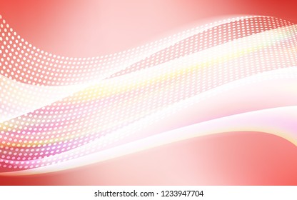 Light Red vector backdrop with dots and lines. Glitter abstract illustration with connection of triangle structure. Design for textile, fabric, wallpapers.