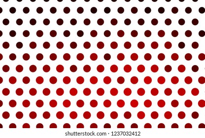Light Red vector backdrop with dots. Abstract illustration with colored bubbles in nature style. Pattern for beautiful websites.