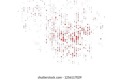 Light Red vector backdrop with dots. Beautiful colored illustration with blurred circles in nature style. Pattern for beautiful websites.