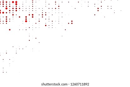 Light Red vector backdrop with dots. Blurred decorative design in abstract style with bubbles. Template for your brand book.