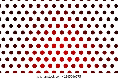 Light Red vector backdrop with dots. Illustration with set of shining colorful abstract circles. Pattern for ads, leaflets.
