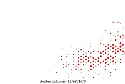 Light Red vector backdrop with dots, spots. Glitter abstract illustration with blurred drops of rain. Pattern for ads, booklets.