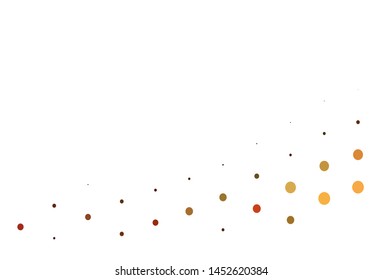 Light Red vector backdrop with dots. Blurred bubbles on abstract background with colorful gradient. Template for your brand book.