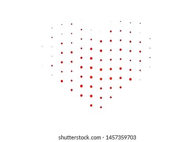 Light Red vector backdrop with dots. Beautiful colored illustration with blurred circles in nature style. Pattern of water, rain drops.