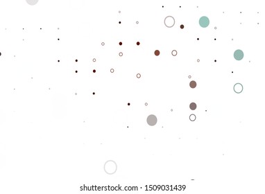 Light Red vector backdrop with dots. Blurred bubbles on abstract background with colorful gradient. Design for posters, banners.