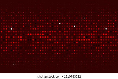 Light Red vector backdrop with dots. Illustration with set of shining colorful abstract circles. Pattern for ads, leaflets.