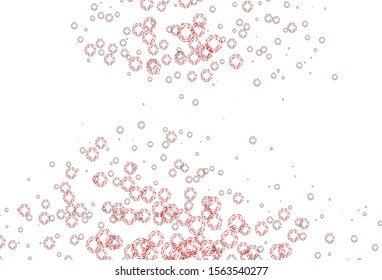 Light Red vector backdrop with dots. Beautiful colored illustration with blurred circles in nature style. Template for your brand book.